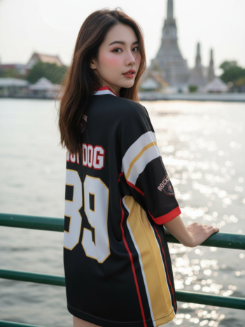 เสื้อเบสบอลพิมพ์ลาย สั่งทำ ORDER 495 ด้านหลัง