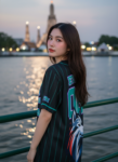 เสื้อเบสบอล SpinX Arena – นางแบบด้านหน้า