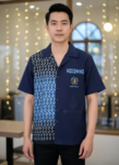 เสื้อทีมผ้าไทย ออกแบบ/รับผลิตเสื้อทีมผ้าไทย กรมท่า ด้านหน้า