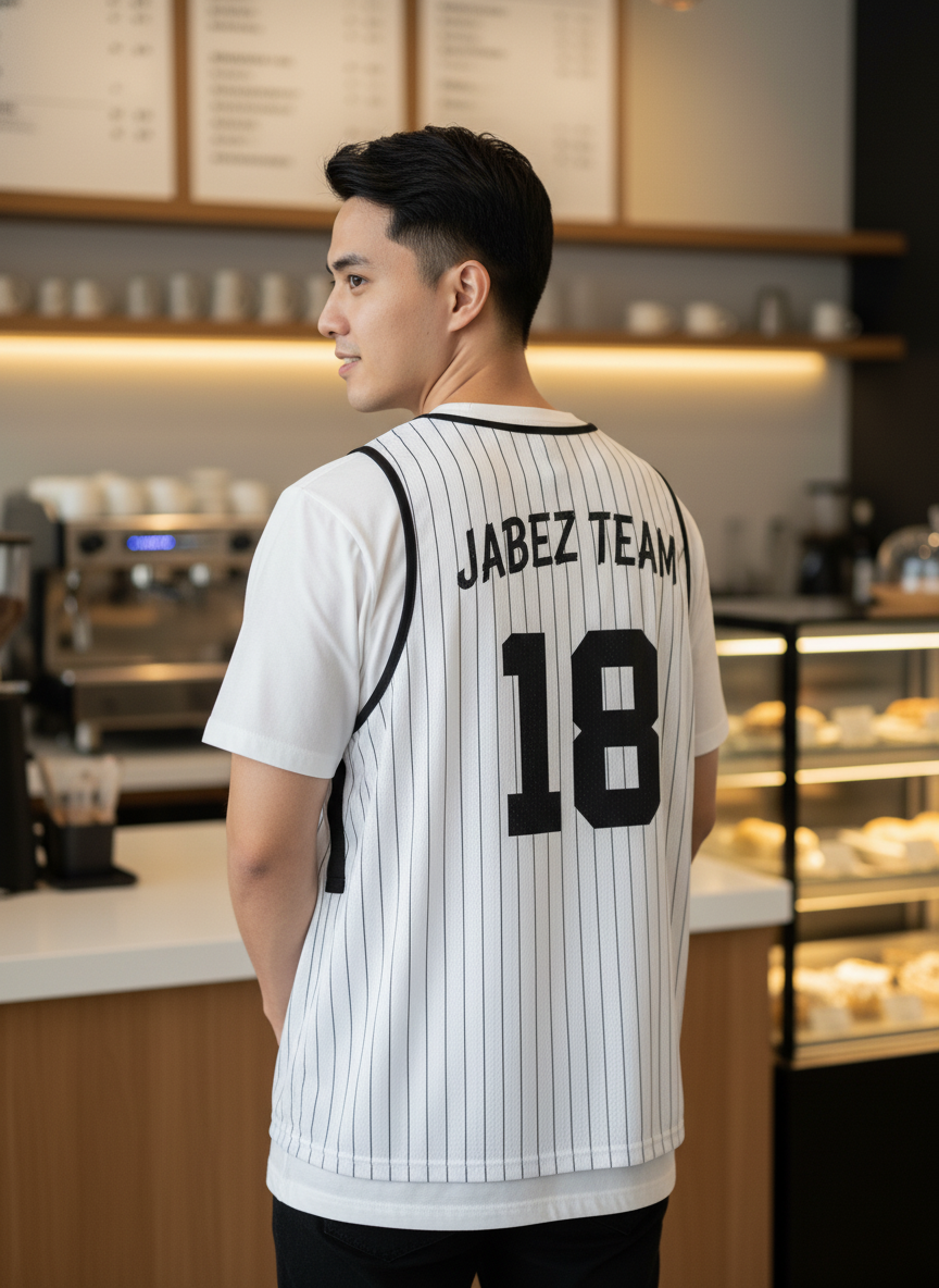 เสื้อกั๊กทีม JABEZ ลายด้านหลัง เสื้อกั๊กทีม JABEZ ลายด้านหลัง