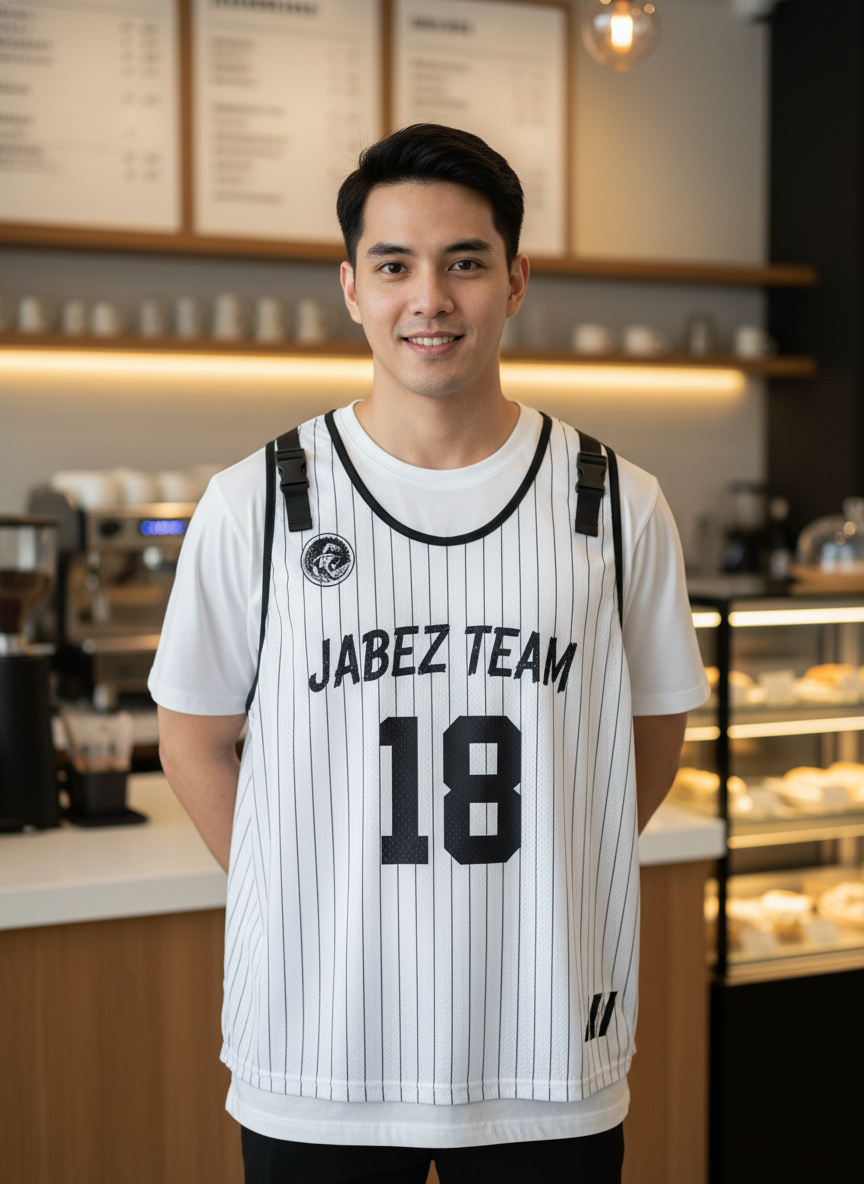 ออกแบบเสื้อกั๊ก รับผลิตเสื้อกั๊ก JABEZ ด้านหน้า ออกแบบเสื้อกั๊ก รับผลิตเสื้อกั๊ก JABEZ ด้านหน้า