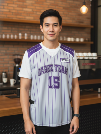 ออกแบบเสื้อกั๊ก รับผลิตเสื้อกั๊ก JABEZ ด้านหน้า