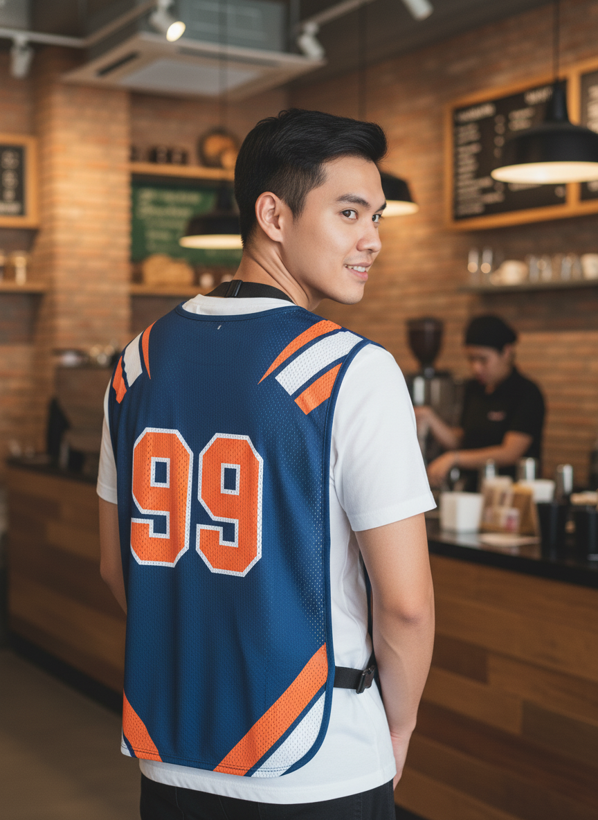 เสื้อกั๊กทีม JABEZ ลายด้านหลัง เสื้อกั๊กทีม JABEZ ลายด้านหลัง