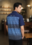 ออกแบบเสื้อทีมผ้าไทย รับผลิตเสื้อทีมผ้าไทย ทรงฮาวาย ด้านหน้า