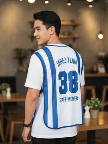 เสื้อกั๊กทีม JABEZ ลายด้านหลัง