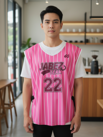 ออกแบบเสื้อกั๊ก รับผลิตเสื้อกั๊ก JABEZ ด้านหน้า