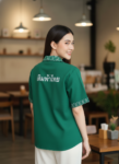 ออกแบบเสื้อทีมผ้าไทย รับผลิตเสื้อทีมผ้าไทย ทรงฮาวาย ด้านหน้า