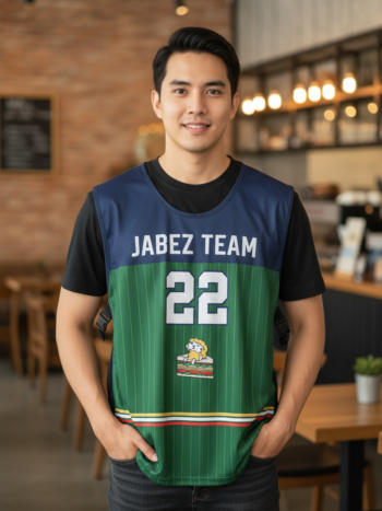 ออกแบบเสื้อกั๊ก รับผลิตเสื้อกั๊ก JABEZ ด้านหน้า