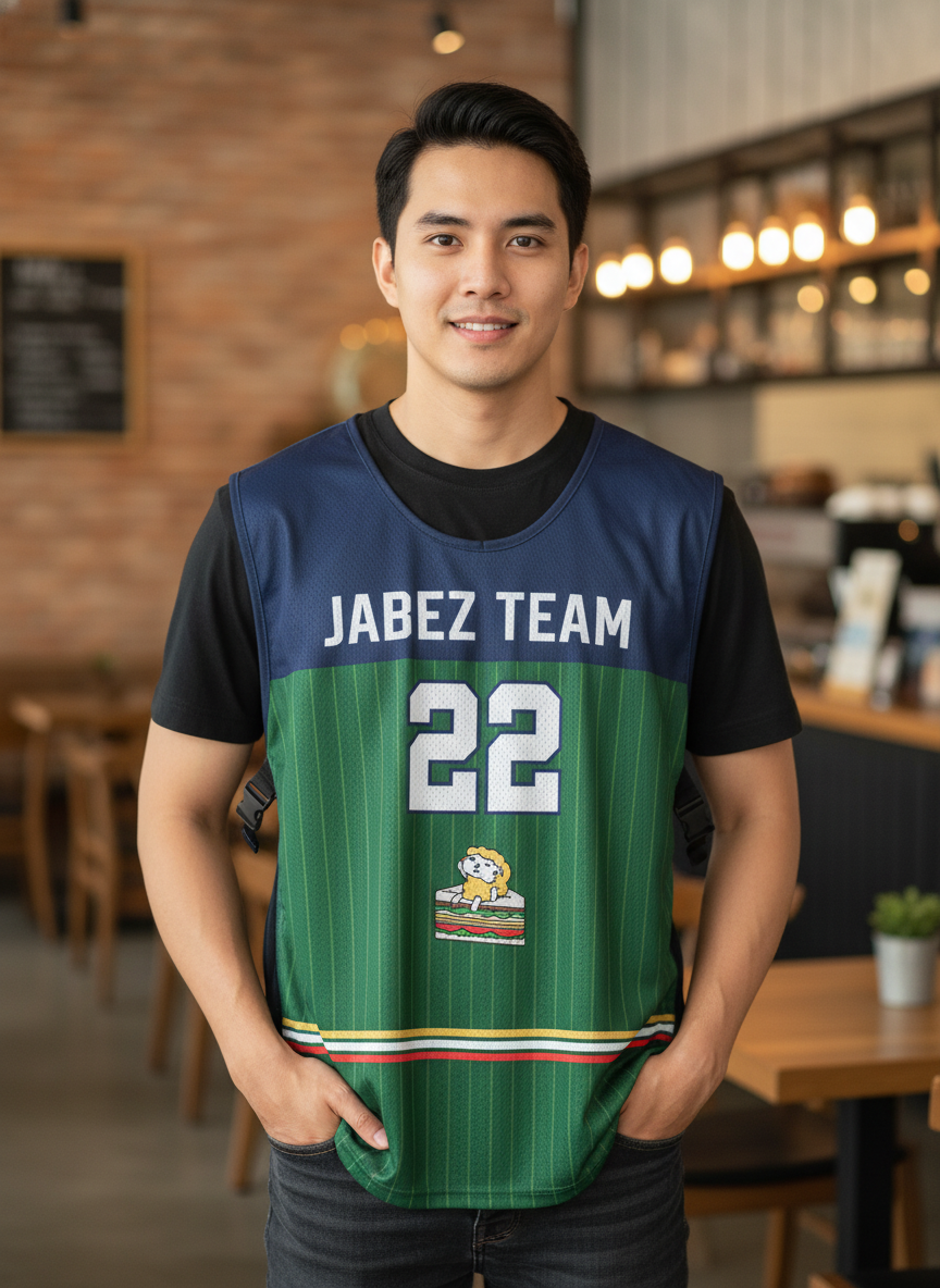 ออกแบบเสื้อกั๊ก รับผลิตเสื้อกั๊ก JABEZ ด้านหน้า ออกแบบเสื้อกั๊ก รับผลิตเสื้อกั๊ก JABEZ ด้านหน้า