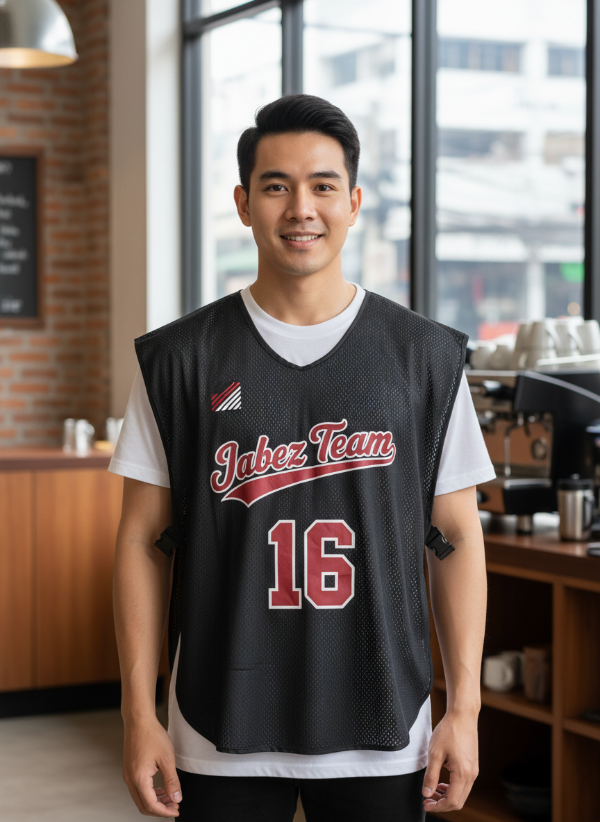 ออกแบบเสื้อกั๊ก รับผลิตเสื้อกั๊ก JABEZ ด้านหน้า ออกแบบเสื้อกั๊ก รับผลิตเสื้อกั๊ก JABEZ ด้านหน้า
