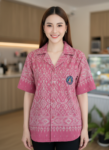 ออกแบบเสื้อทีมผ้าไทย รับผลิตเสื้อทีมผ้าไทย ทรงฮาวาย ด้านหน้า