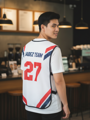 เสื้อกั๊กทีม JABEZ ลายด้านหลัง