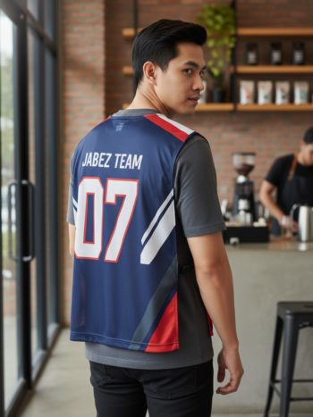เสื้อกั๊กทีม JABEZ ลายด้านหลัง
