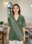ออกแบบเสื้อทีมผ้าไทย รับผลิตเสื้อทีมผ้าไทย ทรงฮาวาย ด้านหน้า