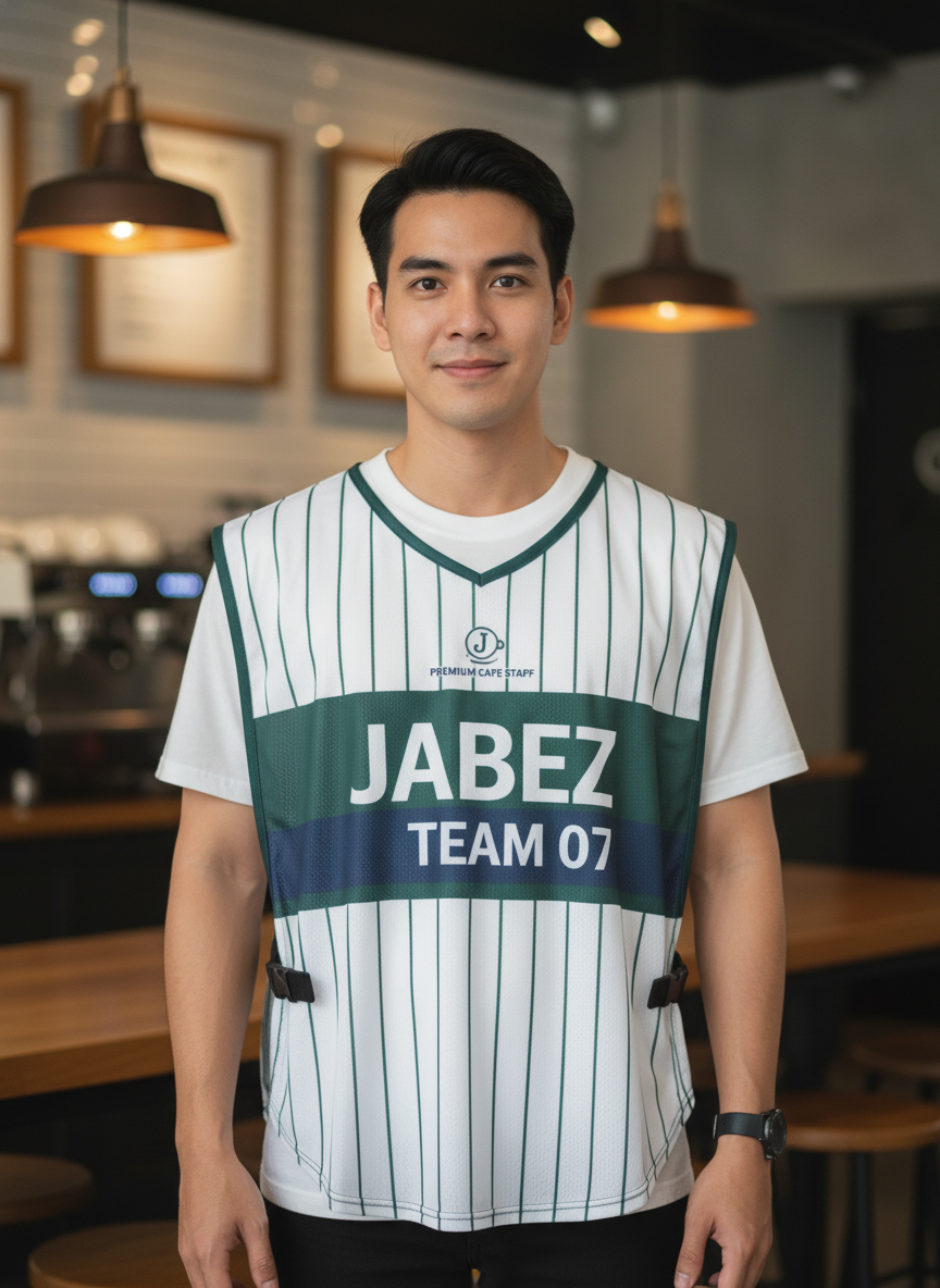 ออกแบบเสื้อกั๊ก รับผลิตเสื้อกั๊ก JABEZ ด้านหน้า ออกแบบเสื้อกั๊ก รับผลิตเสื้อกั๊ก JABEZ ด้านหน้า