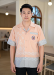 ออกแบบเสื้อทีมผ้าไทย รับผลิตเสื้อทีมผ้าไทย ทรงฮาวาย ด้านหน้า