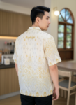 ออกแบบเสื้อทีมผ้าไทย รับผลิตเสื้อทีมผ้าไทย ทรงฮาวาย ด้านหน้า
