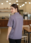 ออกแบบเสื้อทีมผ้าไทย รับผลิตเสื้อทีมผ้าไทย ทรงฮาวาย ด้านหน้า