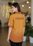 ออกแบบเสื้อทีมผ้าไทย รับผลิตเสื้อทีมผ้าไทย ทรงฮาวาย ด้านหน้า