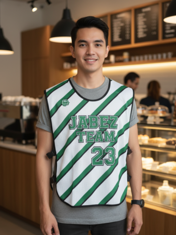 ออกแบบเสื้อกั๊ก รับผลิตเสื้อกั๊ก JABEZ ด้านหน้า