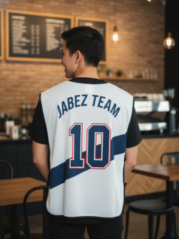 เสื้อกั๊กทีม JABEZ ลายด้านหลัง