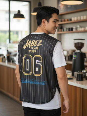 เสื้อกั๊กทีม JABEZ ลายด้านหลัง