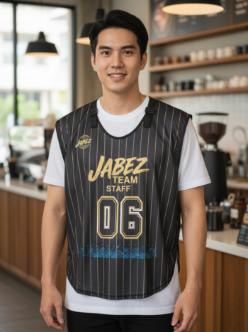 ออกแบบเสื้อกั๊ก รับผลิตเสื้อกั๊ก JABEZ ด้านหน้า