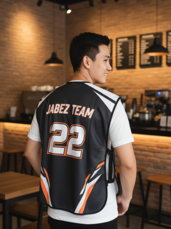 เสื้อกั๊กทีม JABEZ ลายด้านหลัง