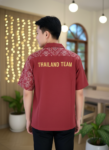 ออกแบบเสื้อทีมผ้าไทย รับผลิตเสื้อทีมผ้าไทย ทรงฮาวาย ด้านหน้า