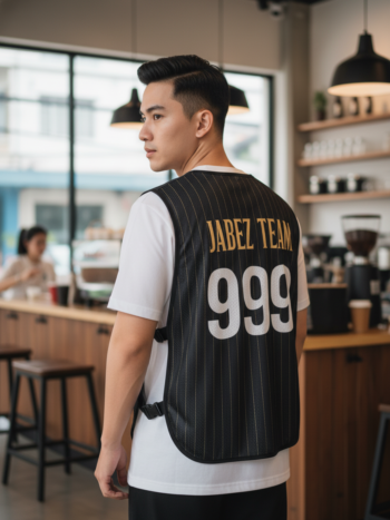 เสื้อกั๊กทีม JABEZ ลายด้านหลัง