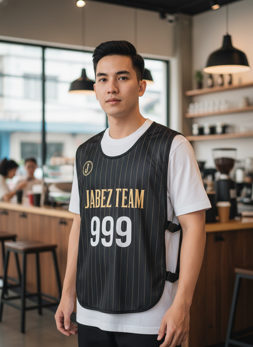 ออกแบบเสื้อกั๊ก รับผลิตเสื้อกั๊ก JABEZ ด้านหน้า ออกแบบเสื้อกั๊ก รับผลิตเสื้อกั๊ก JABEZ ด้านหน้า