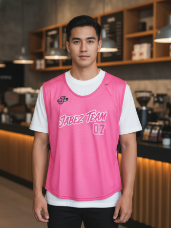ออกแบบเสื้อกั๊ก รับผลิตเสื้อกั๊ก JABEZ ด้านหน้า