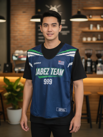 ออกแบบเสื้อกั๊ก รับผลิตเสื้อกั๊ก JABEZ ด้านหน้า