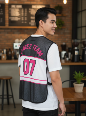 เสื้อกั๊กทีม JABEZ ลายด้านหลัง