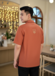 ออกแบบเสื้อทีมผ้าไทย รับผลิตเสื้อทีมผ้าไทย ทรงฮาวาย ด้านหน้า