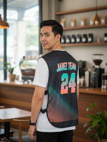 เสื้อกั๊กทีม JABEZ ลายด้านหลัง