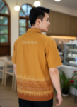 ออกแบบเสื้อทีมผ้าไทย รับผลิตเสื้อทีมผ้าไทย ทรงฮาวาย ด้านหน้า