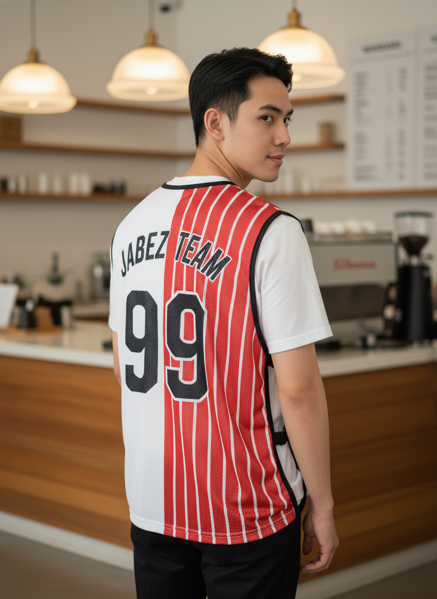 เสื้อกั๊กทีม JABEZ ลายด้านหลัง เสื้อกั๊กทีม JABEZ ลายด้านหลัง