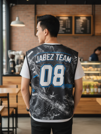 เสื้อกั๊กทีม JABEZ ลายด้านหลัง