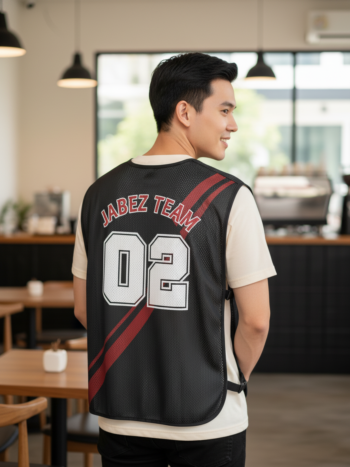 เสื้อกั๊กทีม JABEZ ลายด้านหลัง