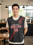 ออกแบบเสื้อกั๊ก รับผลิตเสื้อกั๊ก JABEZ ด้านหน้า