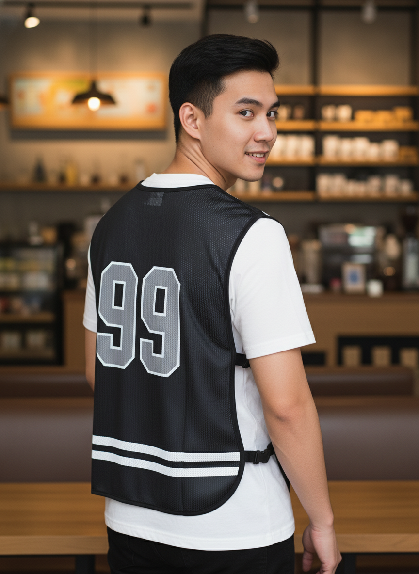 เสื้อกั๊กทีม JABEZ ลายด้านหลัง เสื้อกั๊กทีม JABEZ ลายด้านหลัง