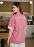 ออกแบบเสื้อทีมผ้าไทย รับผลิตเสื้อทีมผ้าไทย ทรงฮาวาย ด้านหน้า