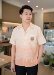 ออกแบบเสื้อทีมผ้าไทย รับผลิตเสื้อทีมผ้าไทย ทรงฮาวาย ด้านหน้า