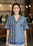 ออกแบบเสื้อทีมผ้าไทย รับผลิตเสื้อทีมผ้าไทย ทรงฮาวาย ด้านหน้า
