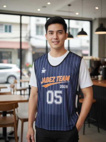 ออกแบบเสื้อกั๊ก รับผลิตเสื้อกั๊ก JABEZ ด้านหน้า
