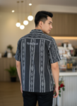 ออกแบบเสื้อทีมผ้าไทย รับผลิตเสื้อทีมผ้าไทย ทรงฮาวาย ด้านหน้า