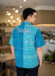 ออกแบบเสื้อทีมผ้าไทย รับผลิตเสื้อทีมผ้าไทย ทรงฮาวาย ด้านหน้า