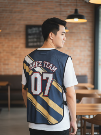 เสื้อกั๊กทีม JABEZ ลายด้านหลัง