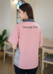ออกแบบเสื้อทีมผ้าไทย รับผลิตเสื้อทีมผ้าไทย ทรงฮาวาย ด้านหน้า